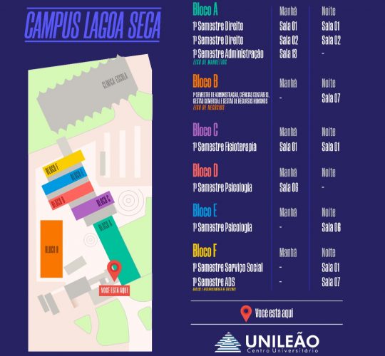 Mapa campus Lagoa Seca Unileão
