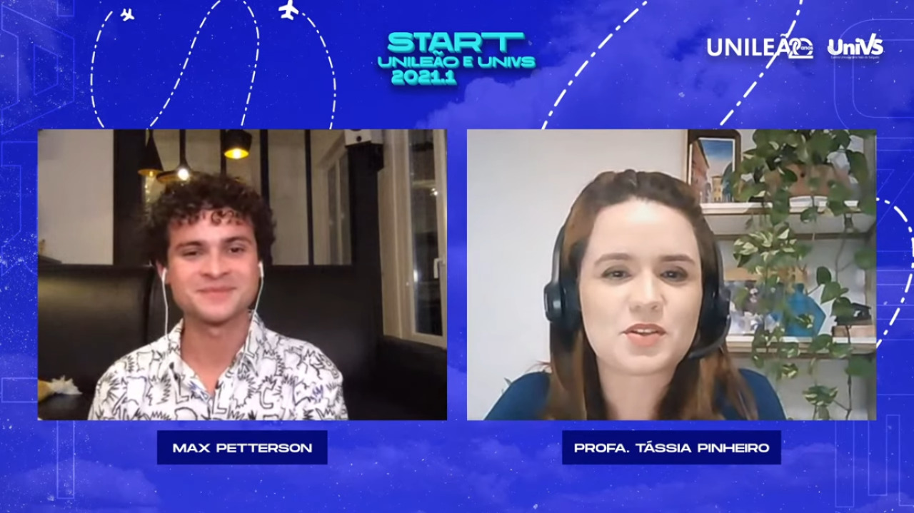 Start Unileão e UniVS acolhe estudantes de 2021.1 em evento remoto com Max Petterson