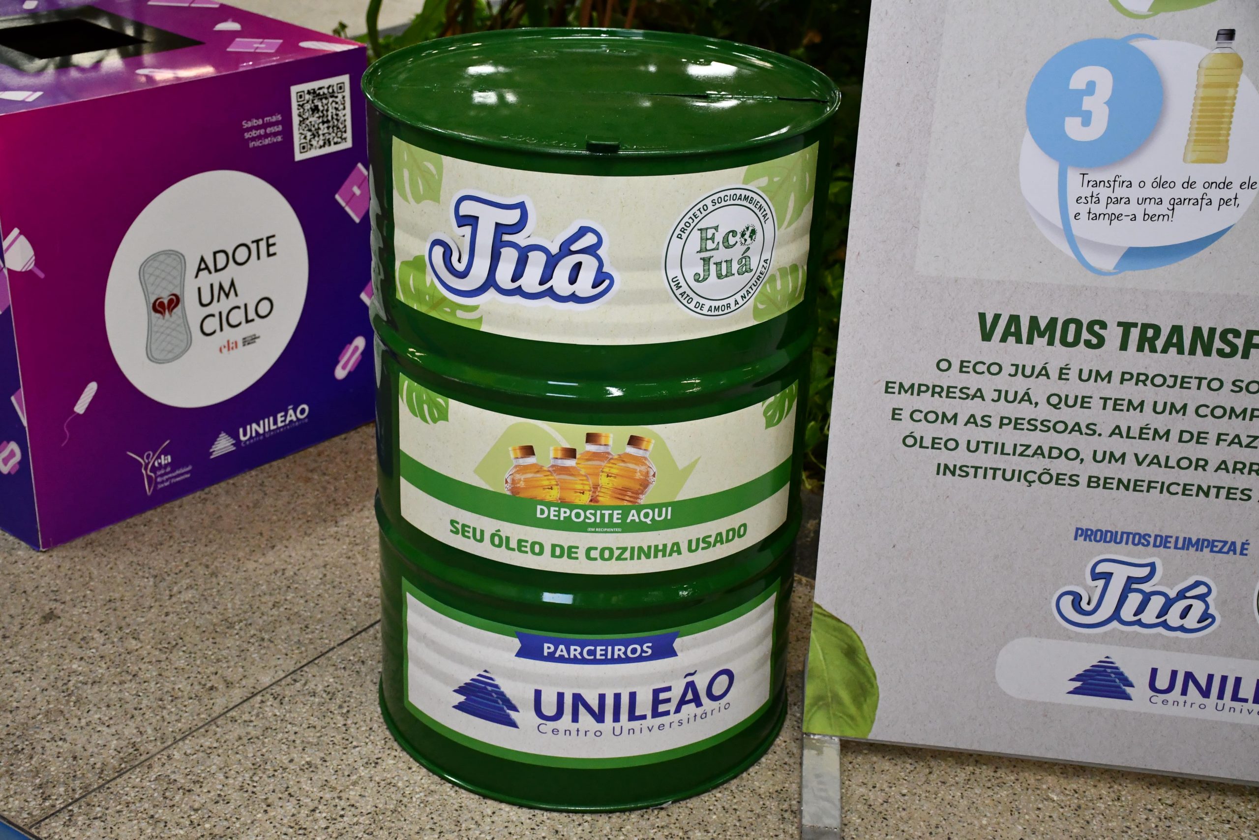 Unileão lança eco ponto para coleta de óleo de cozinha usado